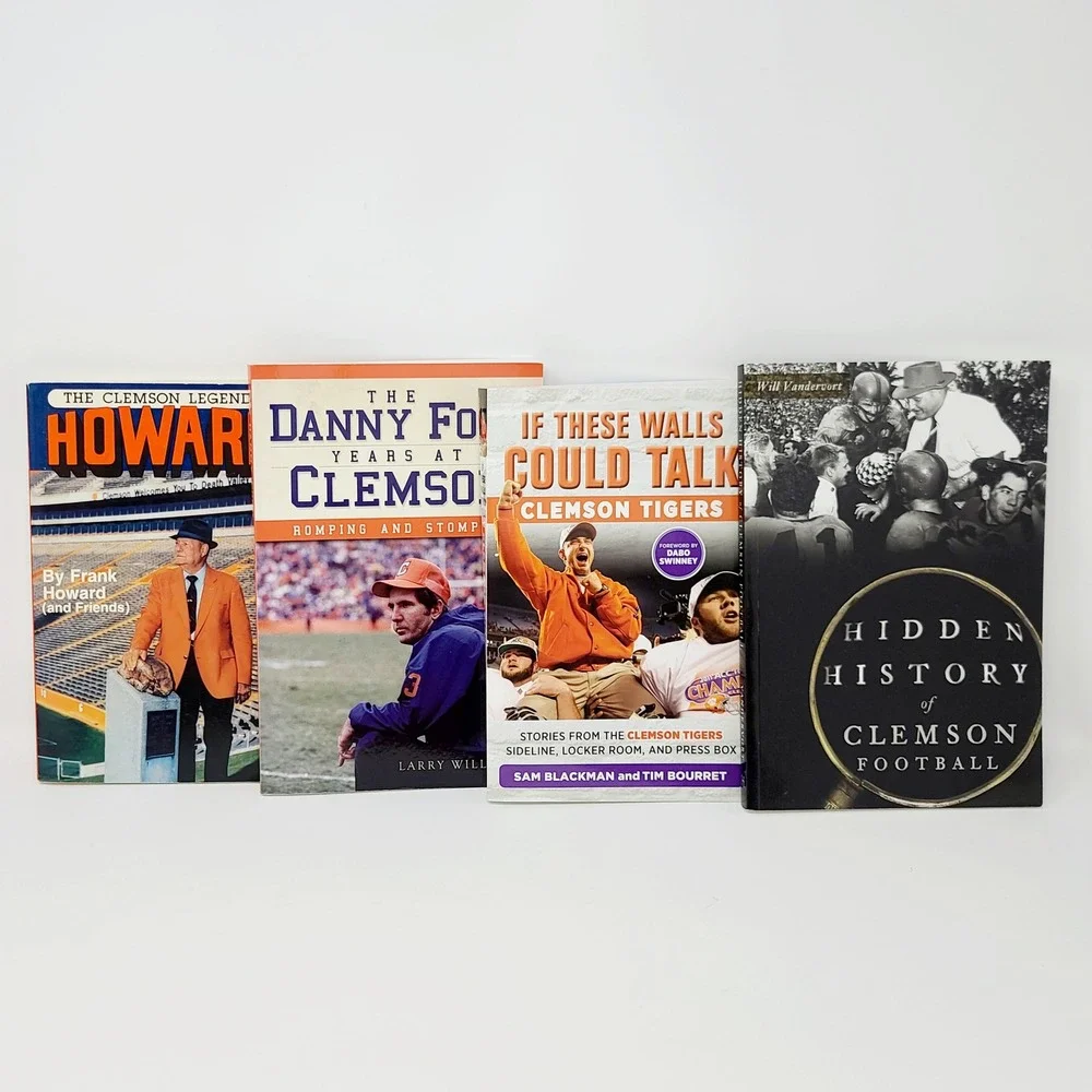 Clemson Tigers Football History 4 Book Lot Danny Ford Frank Howard Dabo Good